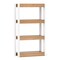4 Tier Bookshelf Wooden Bookcase with Dual Anti-Tipping Kits Perfect for Living Rooms, Bedrooms Or Studies